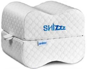 Knee Pillow, Shizzz Orthopedic Memory Foam Leg Pillow for Side Sleepers, Pregnancy - Contoured Wedge Pillow with Removable Cover and Ear Plugs, Ideal for Sciatica Relief, Back, Leg, Hip and Joint Pain