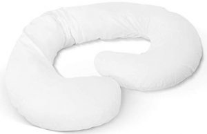 Restorology 60-Inch Full Body Pregnancy Pillow - C-Shaped Maternity and Nursing Support Cushion with Washable Cover