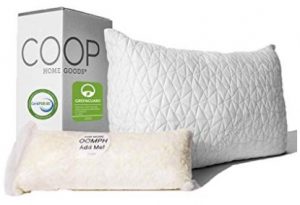 Coop Home Goods - Premium Adjustable Loft Pillow - Hypoallergenic Cross-Cut Memory Foam Fill - Lulltra Washable Cover from Bamboo Derived Rayon - CertiPUR-US/GREENGUARD Gold Certified - Queen
