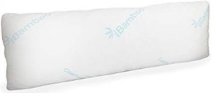 Memory Foam Body Pillow with Bamboo Cover | Large Firm Pillow for Adults with Pillowcase | Snuggle in Comfort | Pregnancy & Maternity Support | Back Side & Stomach Sleeping | Full Queen King Bed