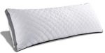 Premium Adjustable Loft Quilted Body Pillows - Hypoallergenic Fluffy Pillow - Quality Plush Pillow - Down Alternative Pillow - Head Support Pillow - 21"x54"