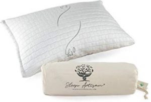Sleep Artisan Latex Pillow Standard Size Adjustable Bed Pillows With Washable Cover (1) Made in The USA