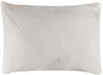Snuggle-Pedic Ultra-Luxury Bamboo Shredded Memory Foam Pillow Combination With Adjustable Fit and Zipper Removable Kool-Flow Breathable Cooling Hypoallergenic Pillow Cover (Queen)