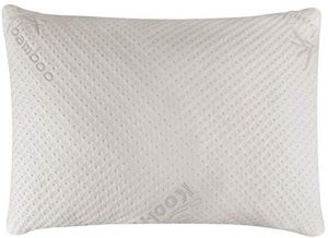 Snuggle-Pedic Ultra-Luxury Bamboo Shredded Memory Foam Pillow Combination With Adjustable Fit and Zipper Removable Kool-Flow Breathable Cooling Hypoallergenic Pillow Cover (Queen)