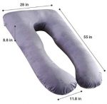 Full Body Pregnancy Pillow, 55 inches Maternity Pillow for Pregnant Women, Comfort U Shaped Zootzi Pillow with Removable Washable Velvet Cover