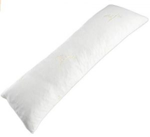 Milliard Ultra-Luxury Bamboo Shredded Memory Foam Full Size Body Pillow with Kool-Flow Breathable Cooling Hypoallergenic Pillow Outer Fabric - Fits 20 x 54 inch Long Body Pillow Cases & Covers