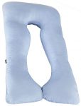 puredown U Shaped Adjustable Maternity/Pregnancy Full Zippered Cover 32" x 56" Body Pillow, Blue